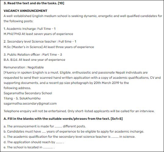 SEE Final Exam Papers (2079) With Answer Sheet | NEB Board Exam 2079 ...